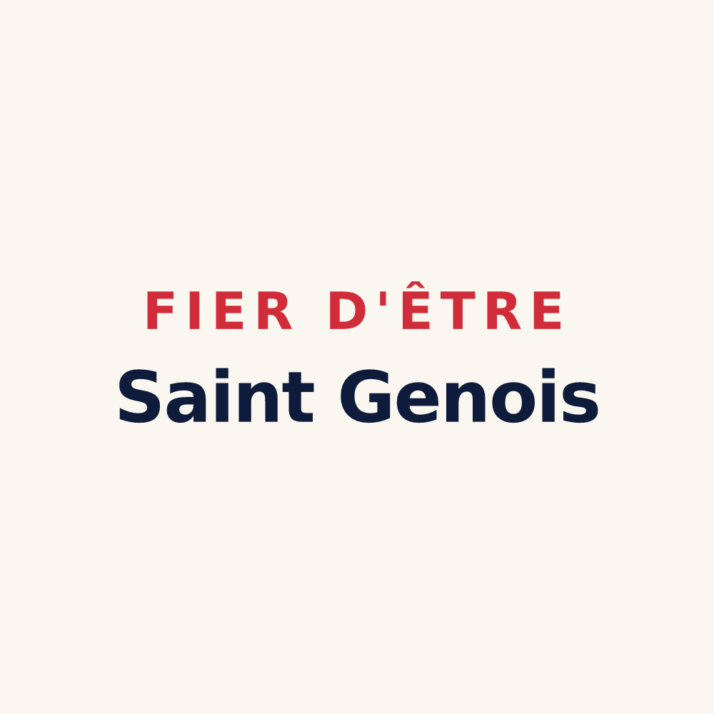 Tasse « Fier d'être Saint Genois » — design pour Saint-Genis-les-Ollières