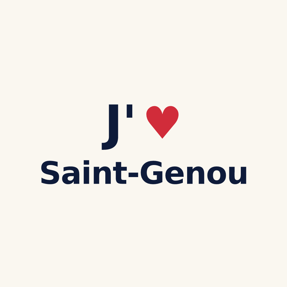 Tasse personnalisée Saint-Genou — design J'aime Saint-Genou