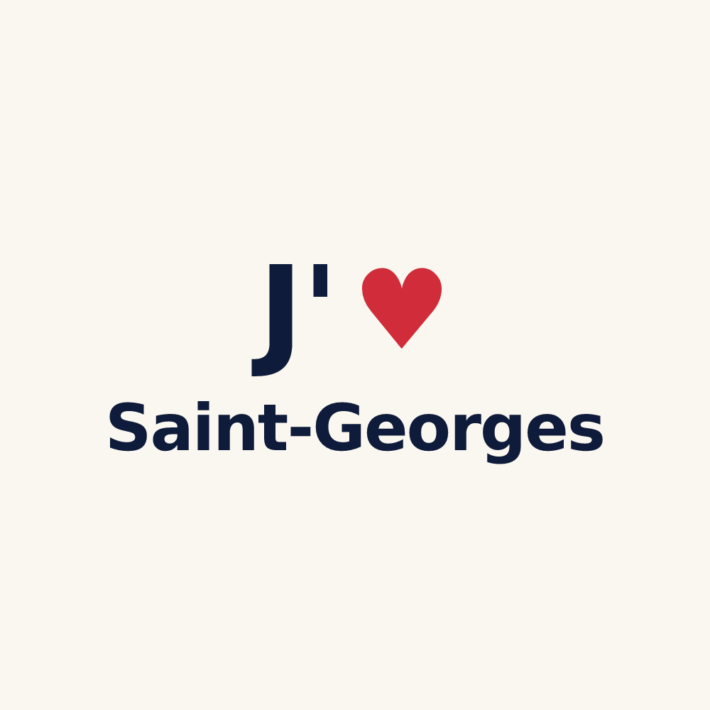 Tasse personnalisée Saint-Georges — design J'aime Saint-Georges