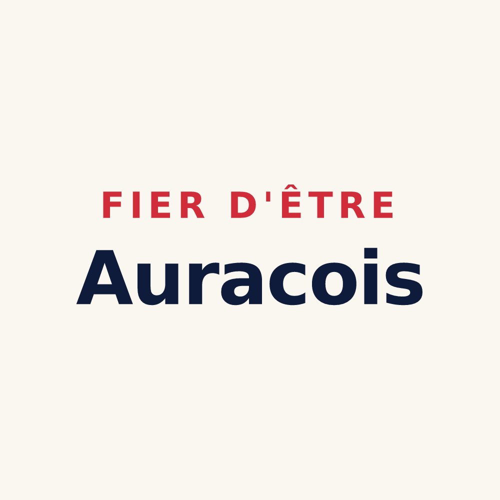 Tasse « Fier d'être Auracois » — design pour Saint-Georges-d'Aurac