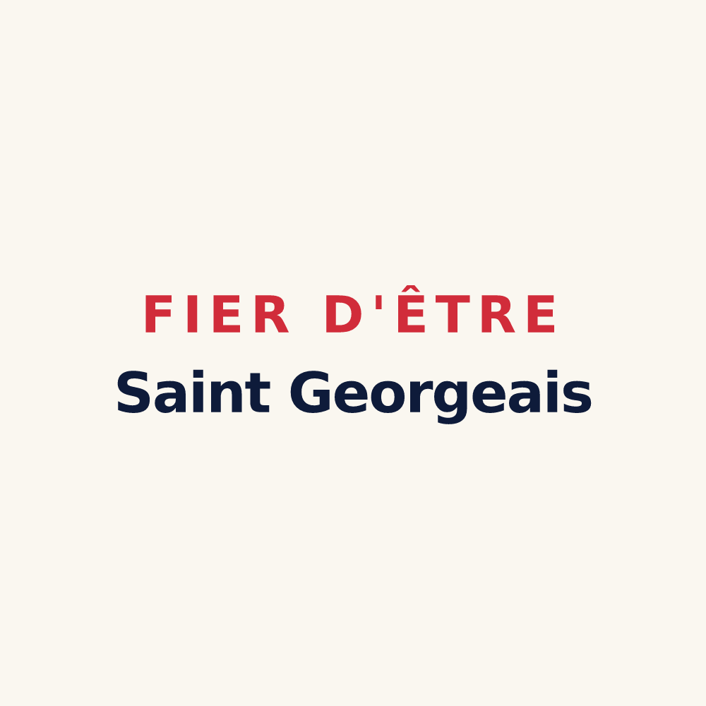 Tasse « Fier d'être Saint Georgeais » — design pour Saint-Georges-du-Vièvre