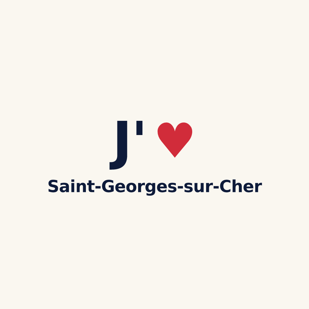 Tasse personnalisée Saint-Georges-sur-Cher — design J'aime Saint-Georges-sur-Cher
