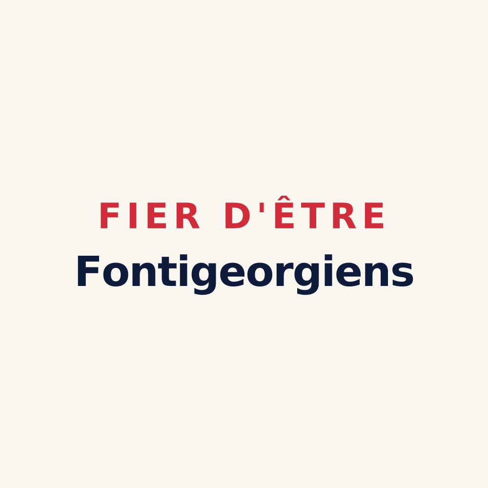 Tasse « Fier d'être Fontigeorgiens » — design pour Saint-Georges-sur-Fontaine