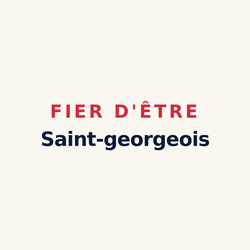 Tasse « Fier d'être Saint-georgeois » — design pour Saint-Georges-sur-la-Prée