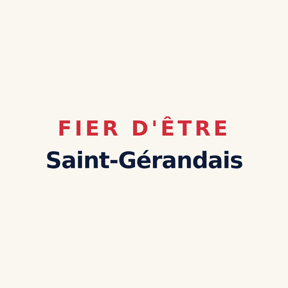 Tasse « Fier d'être Saint-Gérandais » — design pour Saint-Gérand-de-Vaux