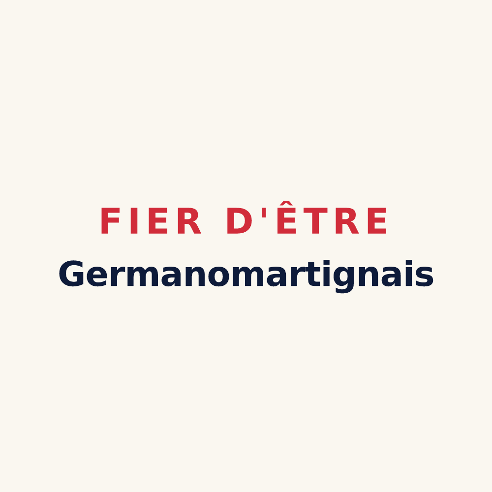 Tasse « Fier d'être Germanomartignais » — design pour Saint-Germain-de-Martigny