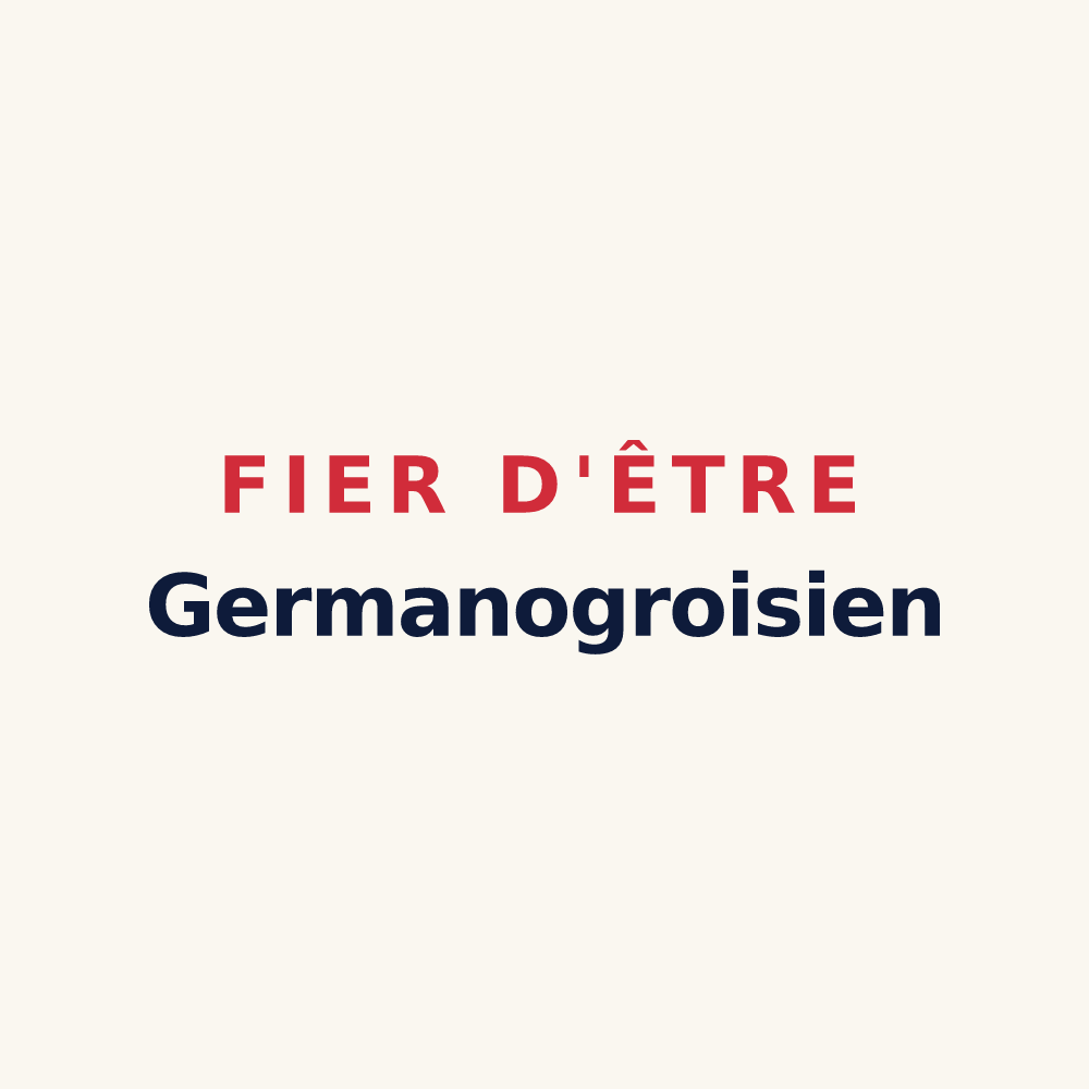 Tasse « Fier d'être Germanogroisien » — design pour Saint-Germain-des-Grois