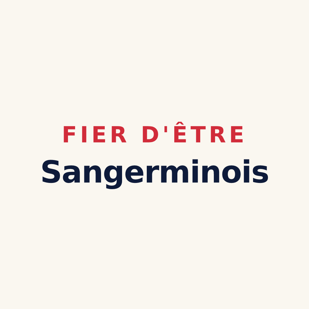 Tasse « Fier d'être Sangerminois » — design pour Saint-Germain-le-Châtelet