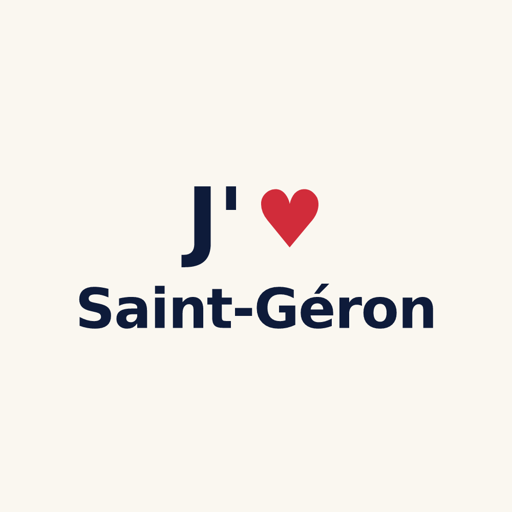 Tasse personnalisée Saint-Géron — design J'aime Saint-Géron