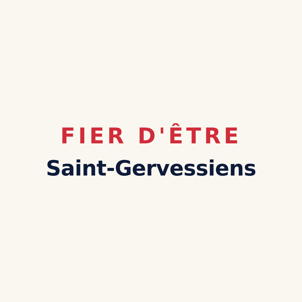 Tasse « Fier d'être Saint-Gervessiens » — design pour Saint-Gervais-les-Trois-Clochers