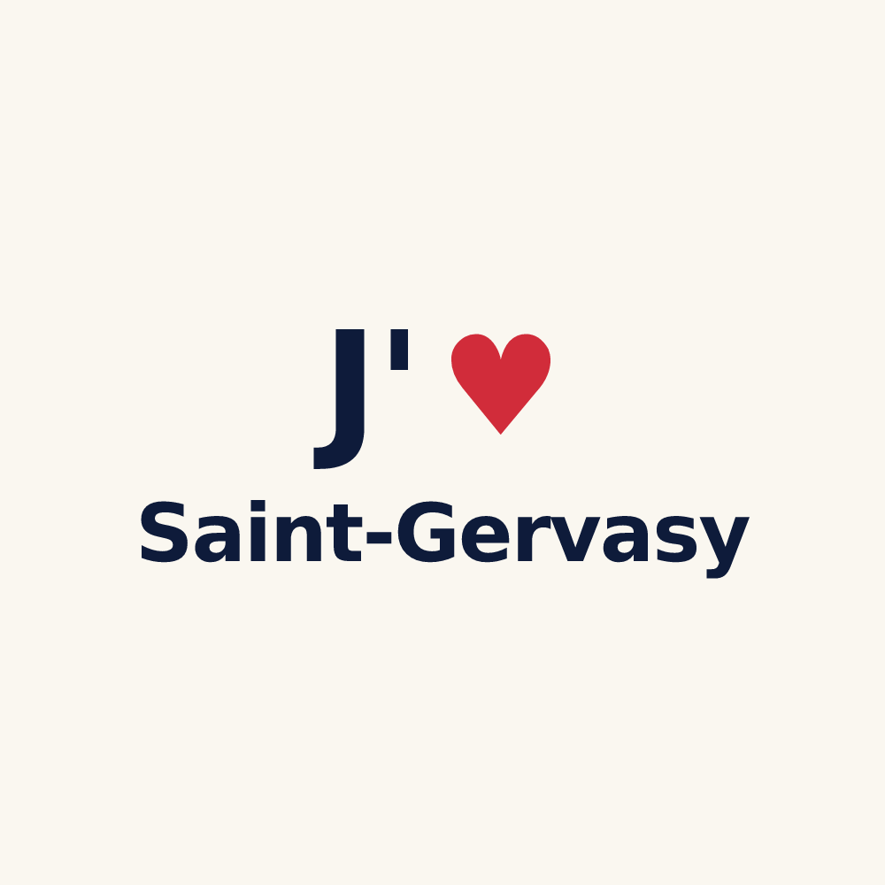 Tasse personnalisée Saint-Gervasy — design J'aime Saint-Gervasy