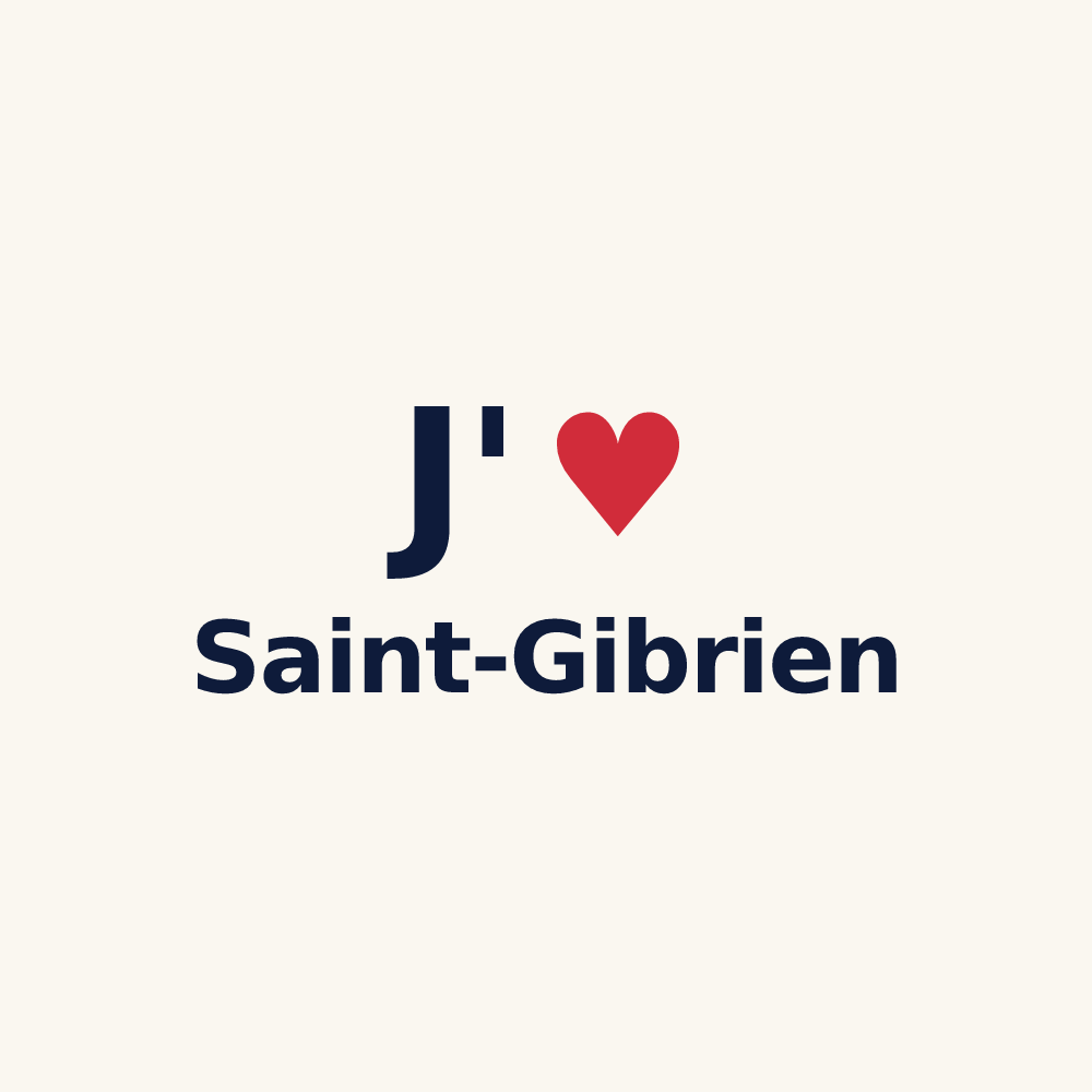 Tasse personnalisée Saint-Gibrien — design J'aime Saint-Gibrien
