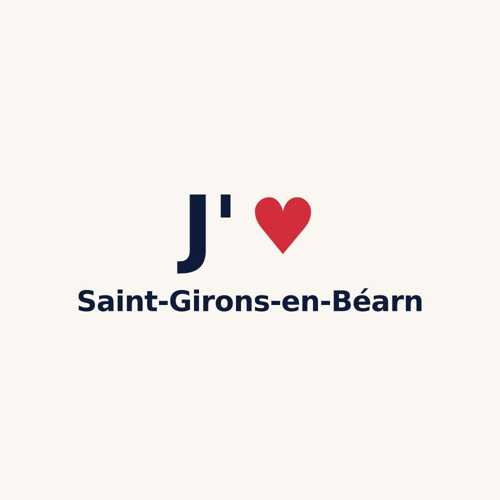 Tasse personnalisée Saint-Girons-en-Béarn — design J'aime Saint-Girons-en-Béarn