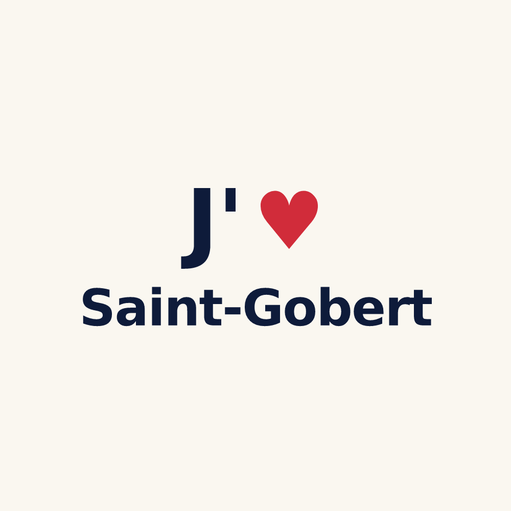 Tasse personnalisée Saint-Gobert — design J'aime Saint-Gobert