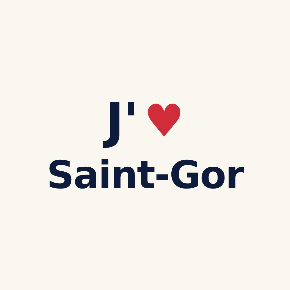 Tasse personnalisée Saint-Gor — design J'aime Saint-Gor