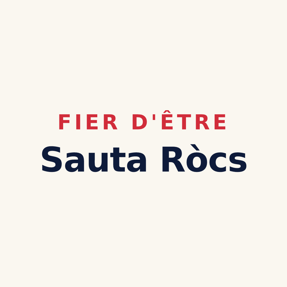 Tasse « Fier d'être Sauta Ròcs » — design pour Saint-Guilhem-le-Désert