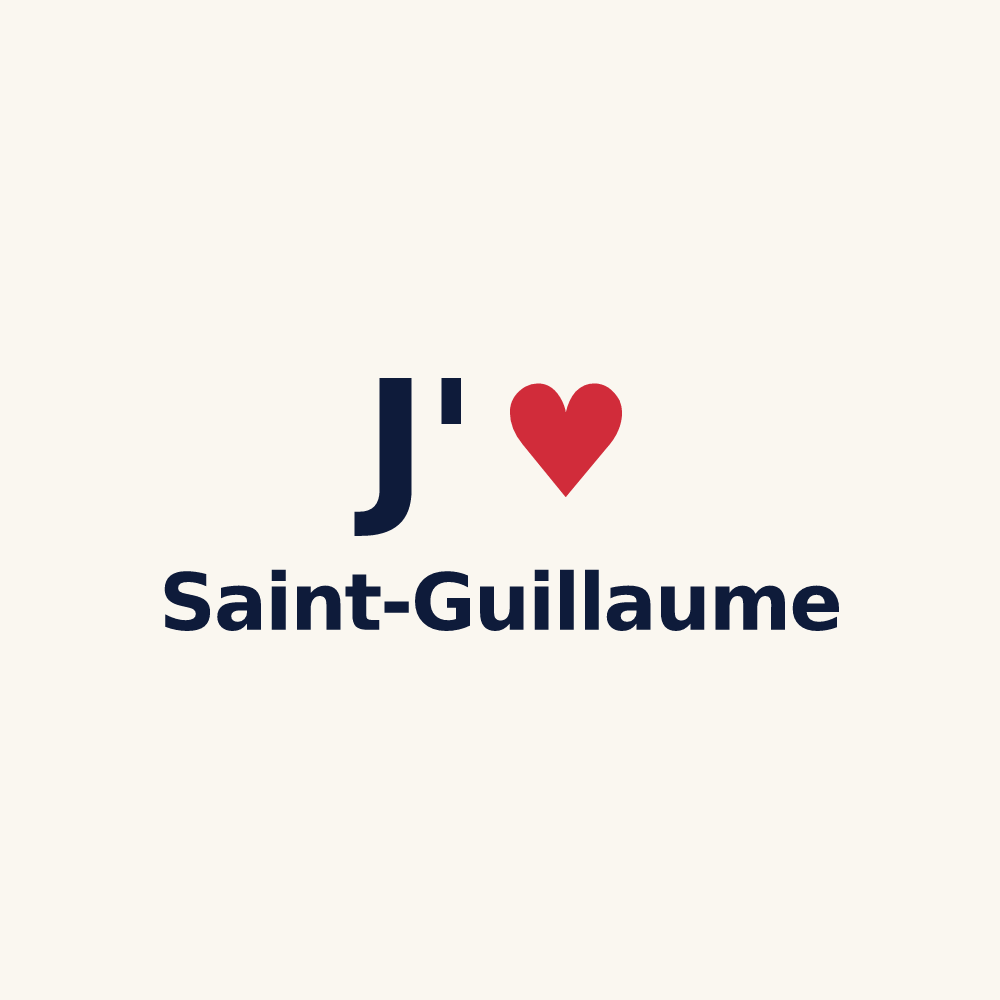 Tasse personnalisée Saint-Guillaume — design J'aime Saint-Guillaume