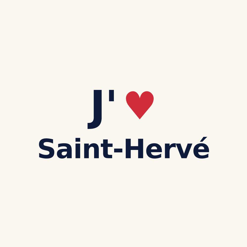 Tasse personnalisée Saint-Hervé — design J'aime Saint-Hervé