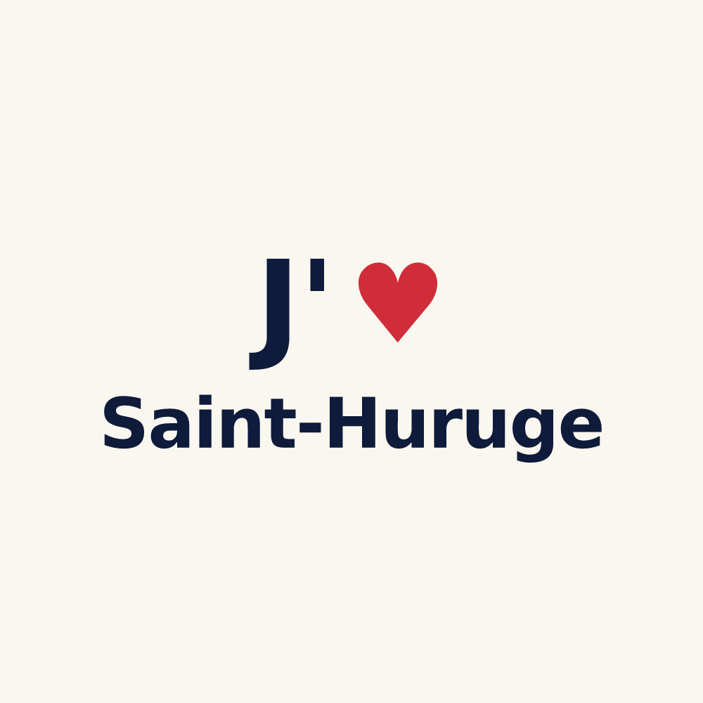 Tasse personnalisée Saint-Huruge — design J'aime Saint-Huruge