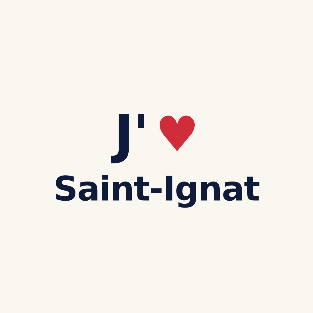 Tasse personnalisée Saint-Ignat — design J'aime Saint-Ignat