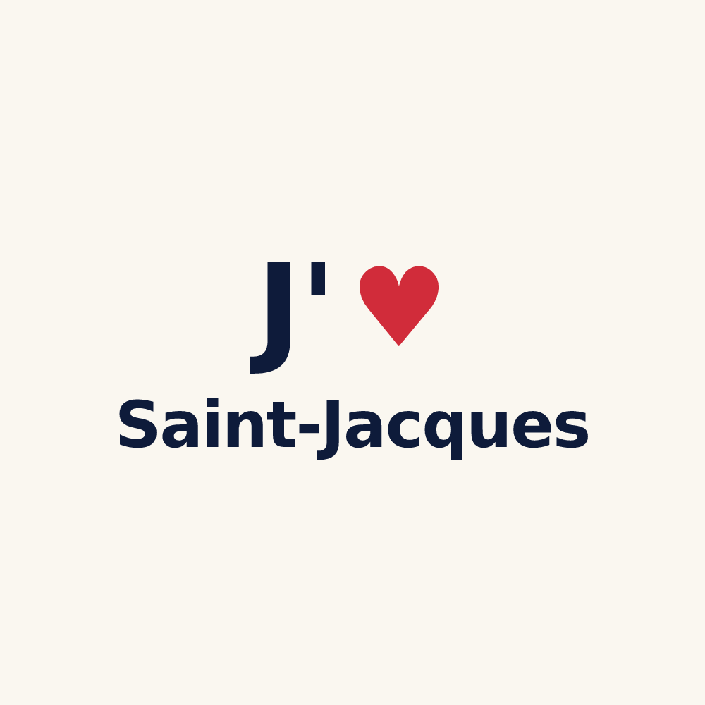 Tasse personnalisée Saint-Jacques — design J'aime Saint-Jacques