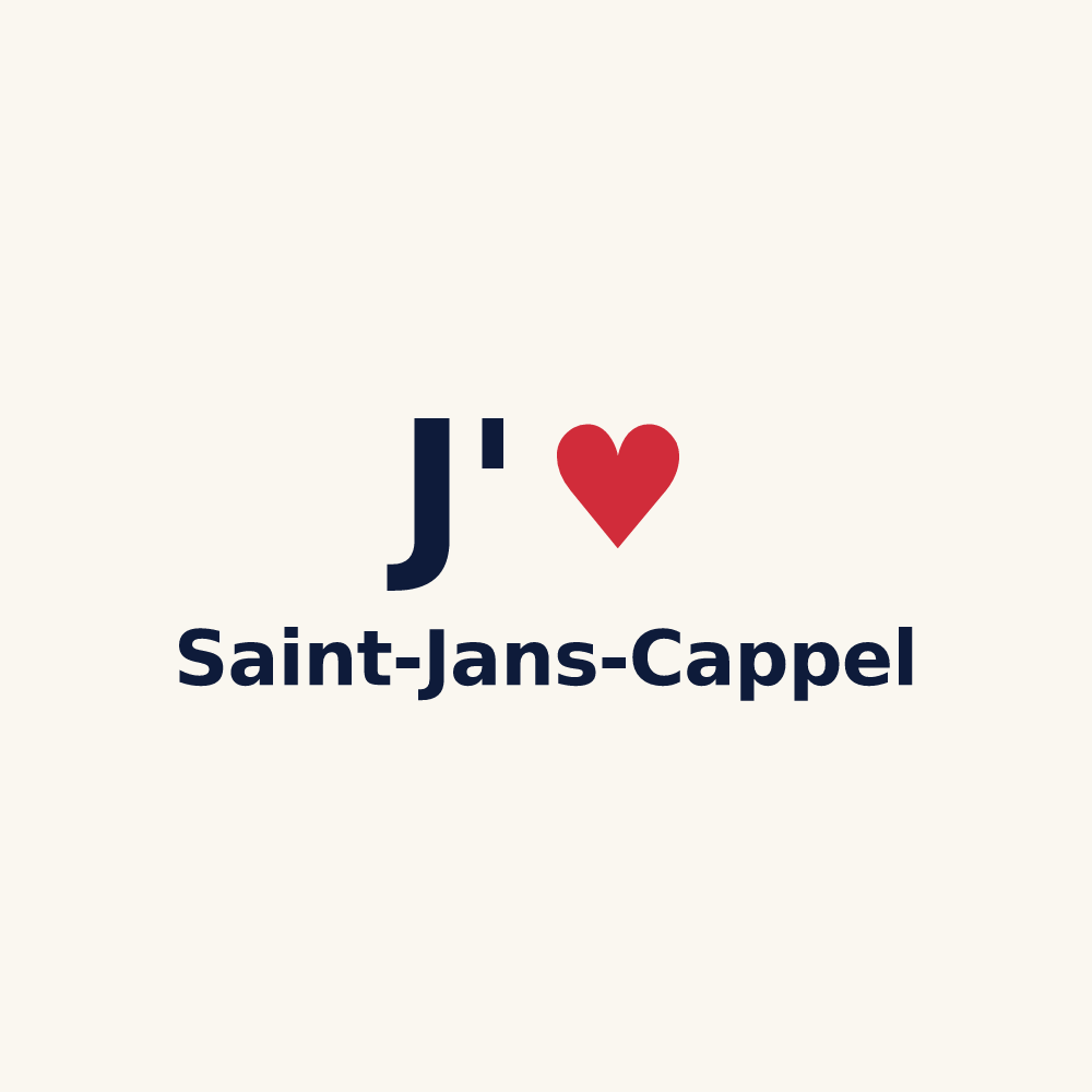 Tasse personnalisée Saint-Jans-Cappel — design J'aime Saint-Jans-Cappel