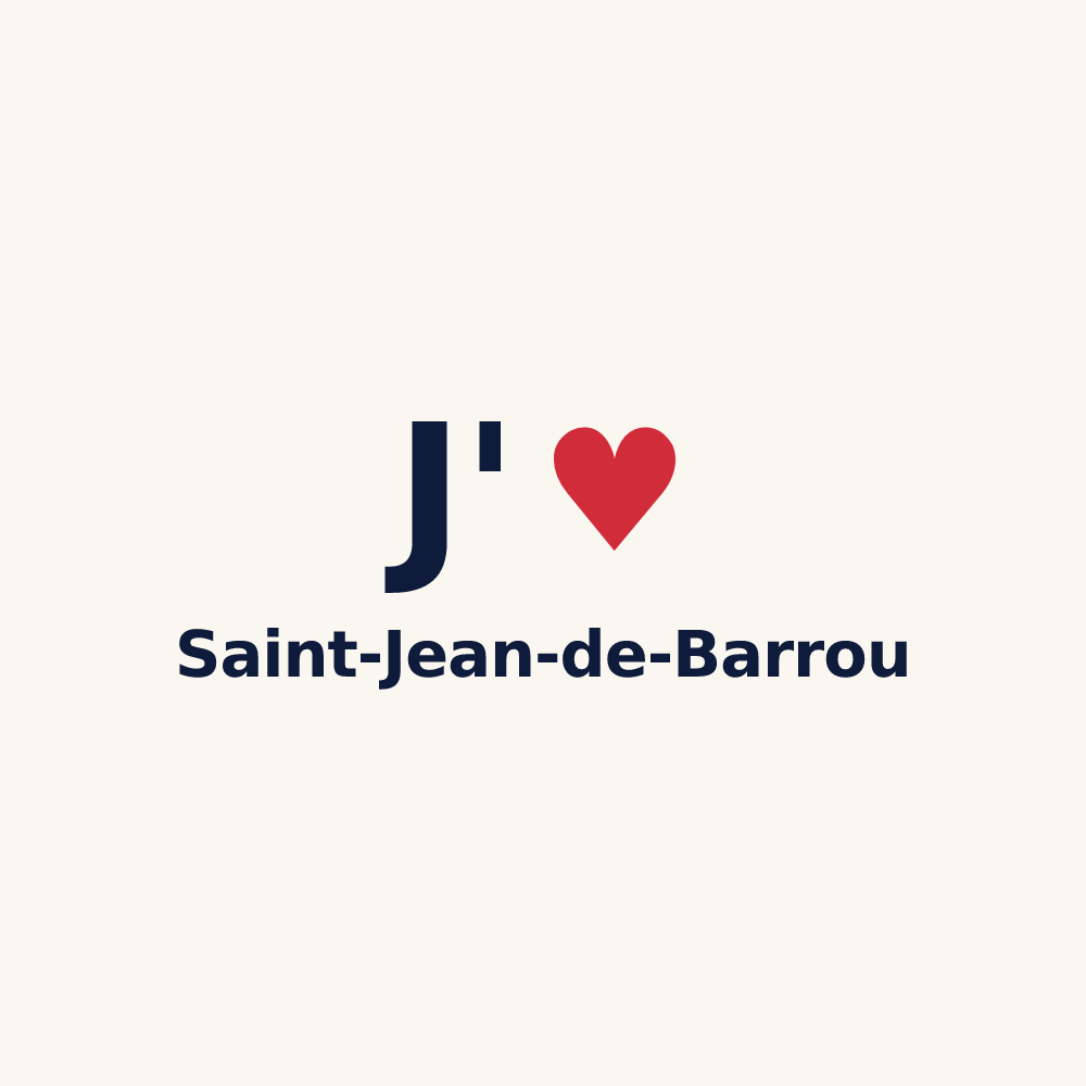 Tasse personnalisée Saint-Jean-de-Barrou — design J'aime Saint-Jean-de-Barrou