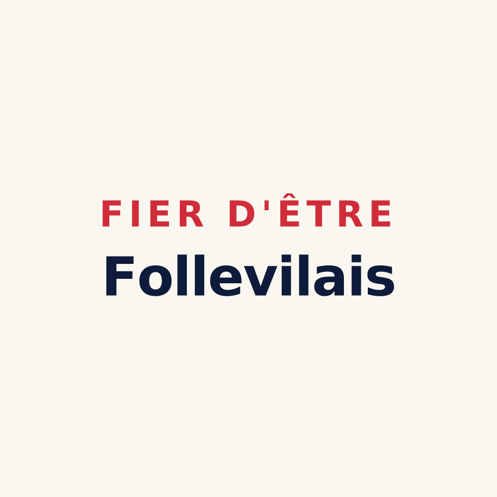 Tasse « Fier d'être Follevilais » — design pour Saint-Jean-de-Folleville