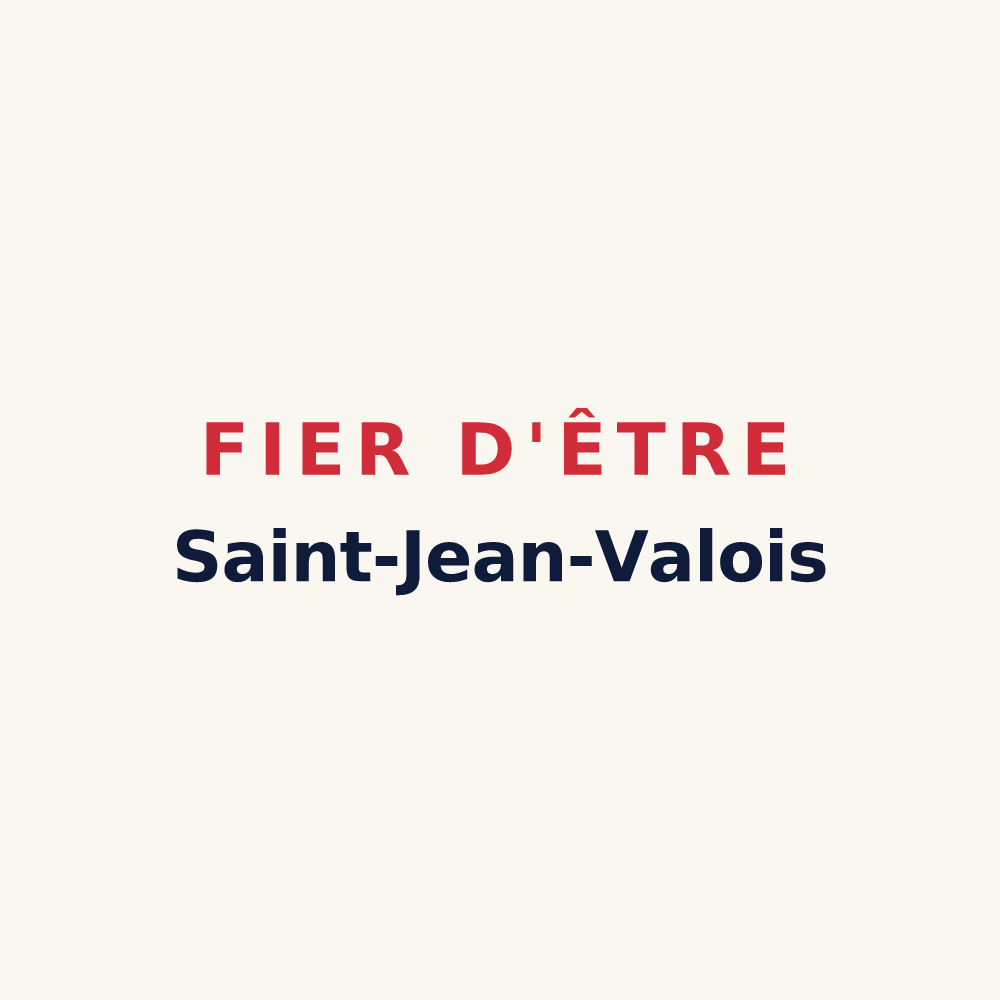 Tasse « Fier d'être Saint-Jean-Valois » — design pour Saint-Jean-de-Vals