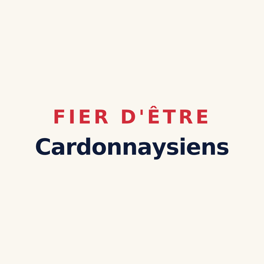 Tasse « Fier d'être Cardonnaysiens » — design pour Saint-Jean-du-Cardonnay
