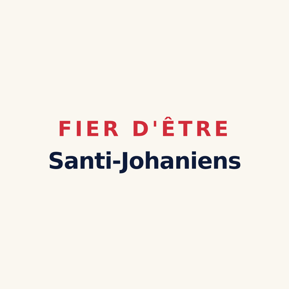 Tasse « Fier d'être Santi-Johaniens » — design pour Saint-Jean-Kourtzerode