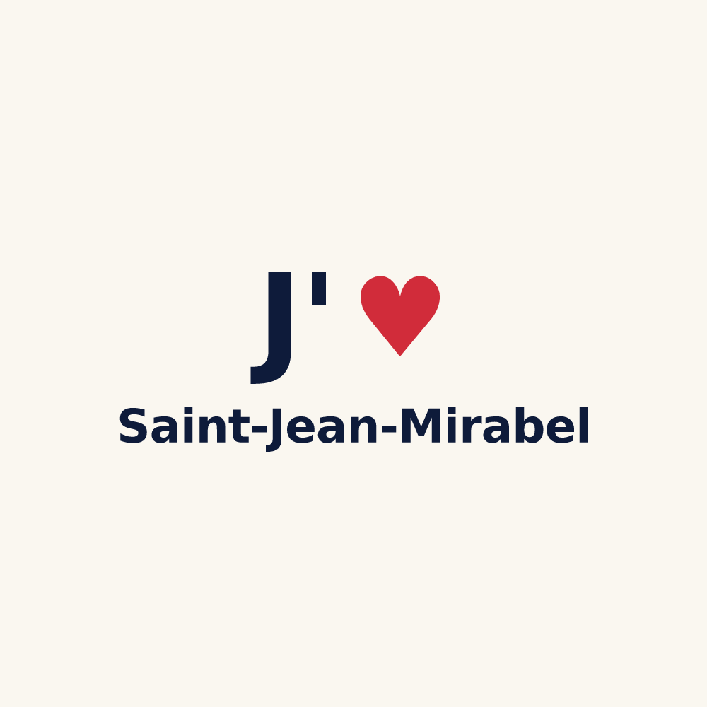Tasse personnalisée Saint-Jean-Mirabel — design J'aime Saint-Jean-Mirabel