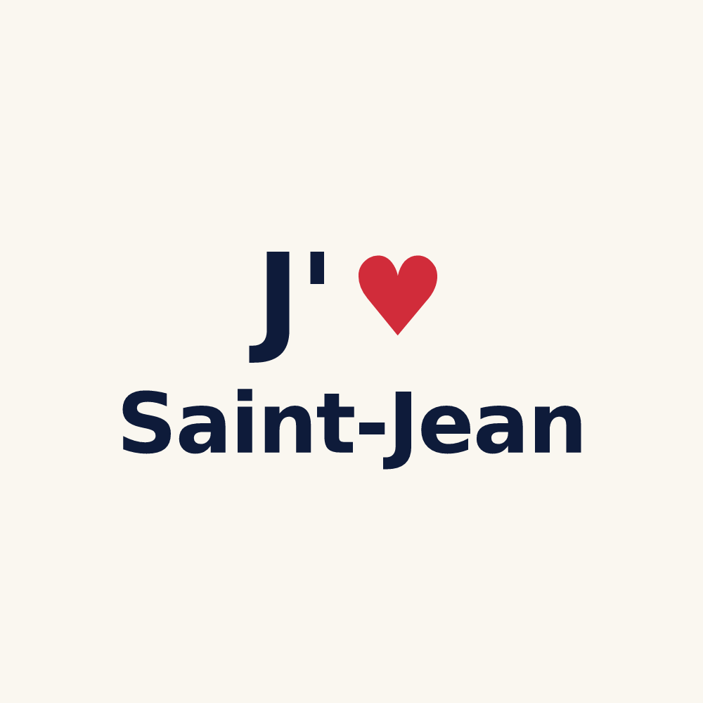 Tasse personnalisée Saint-Jean — design J'aime Saint-Jean