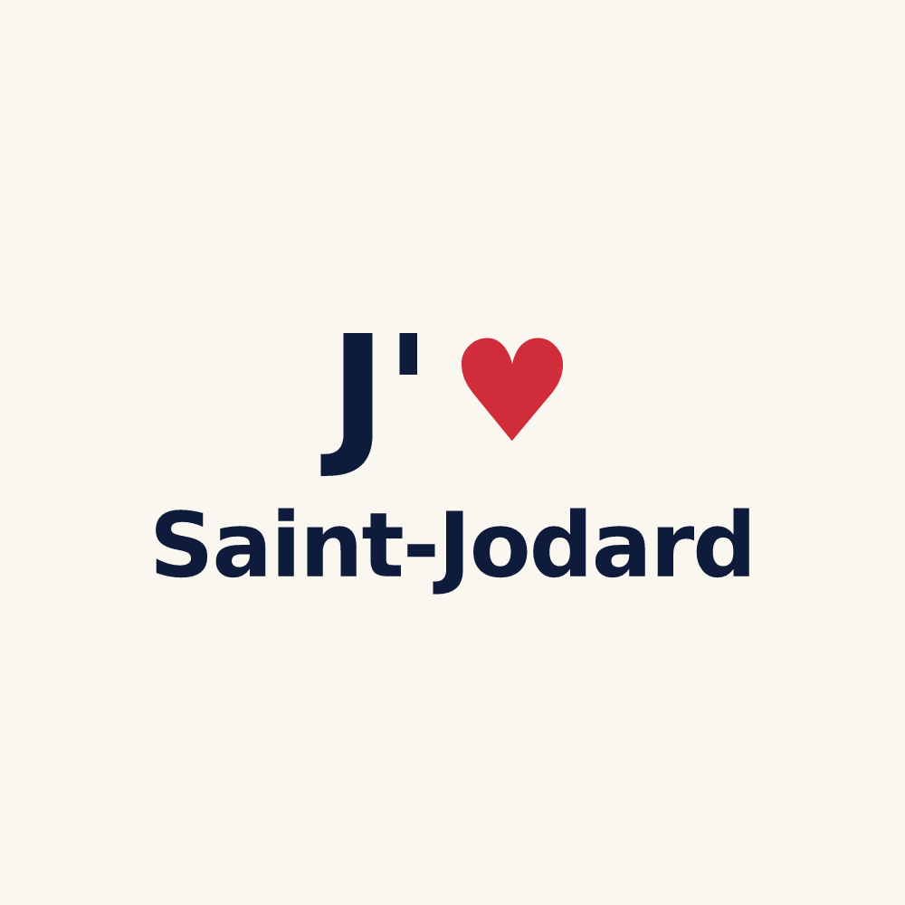 Tasse personnalisée Saint-Jodard — design J'aime Saint-Jodard