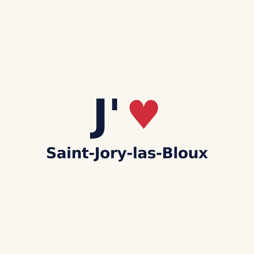 Tasse personnalisée Saint-Jory-las-Bloux — design J'aime Saint-Jory-las-Bloux