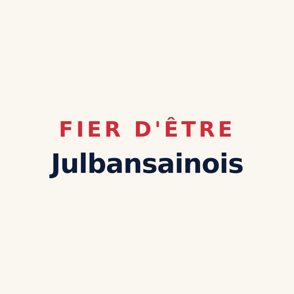 Tasse « Fier d'être Julbansainois » — design pour Saint-Julien-en-Saint-Alban