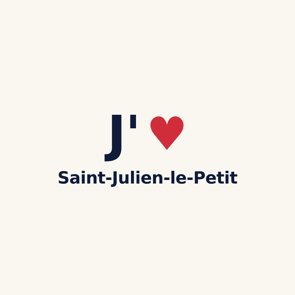Tasse personnalisée Saint-Julien-le-Petit — design J'aime Saint-Julien-le-Petit