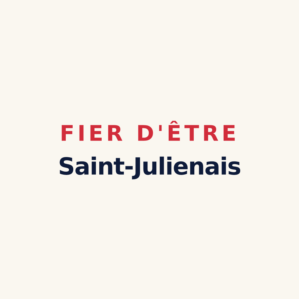 Tasse « Fier d'être Saint-Julienais » — design pour Saint-Julien-sur-Calonne