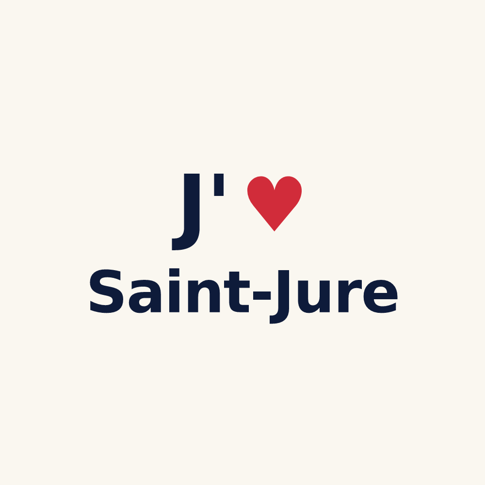 Tasse personnalisée Saint-Jure — design J'aime Saint-Jure