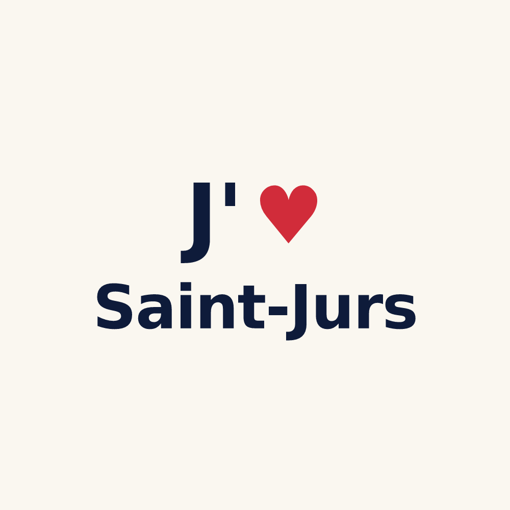 Tasse personnalisée Saint-Jurs — design J'aime Saint-Jurs