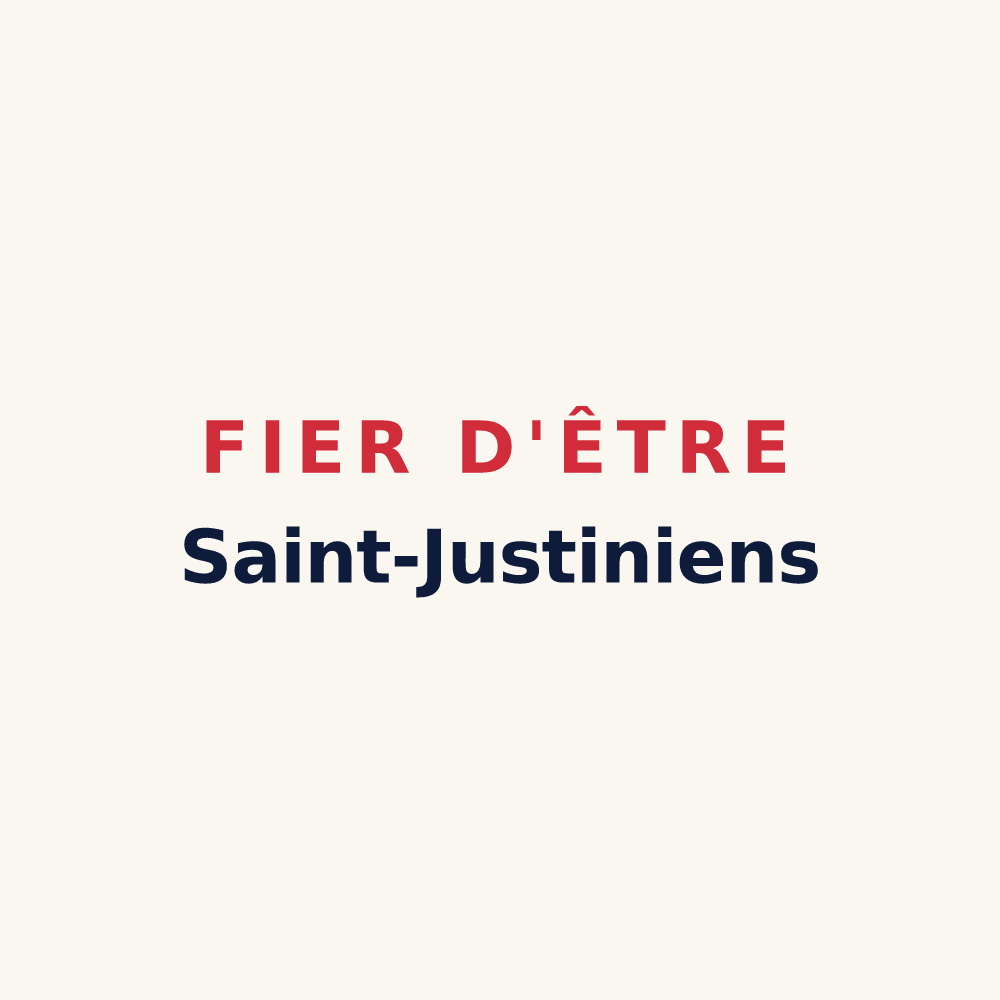 Tasse « Fier d'être Saint-Justiniens » — design pour Saint-Just