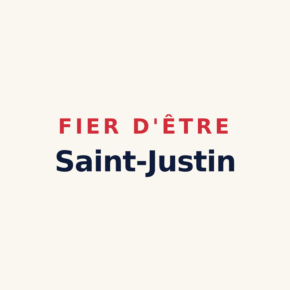 Tasse « Fier d'être Saint-Justin » — design pour Saint-Just-sur-Dive