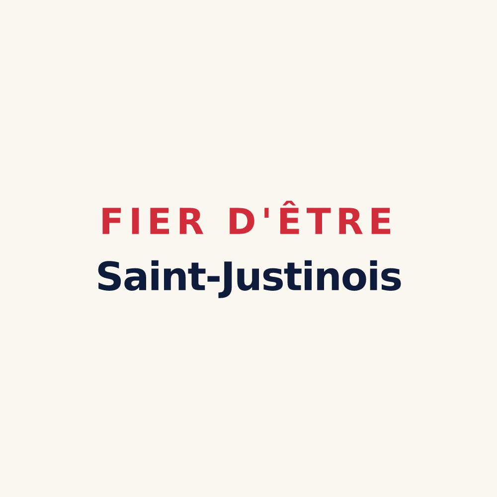 Tasse « Fier d'être Saint-Justinois » — design pour Saint-Justin
