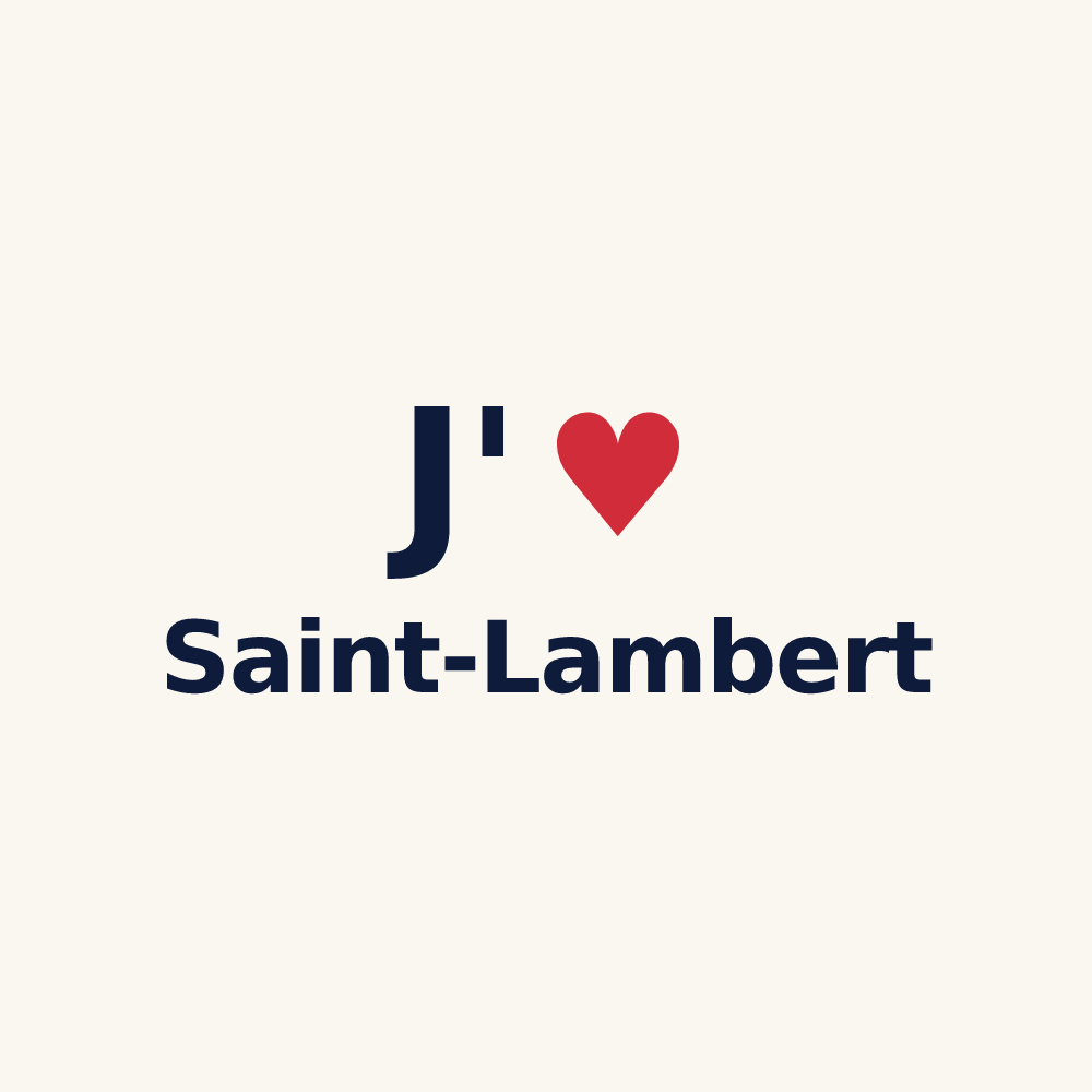Tasse personnalisée Saint-Lambert — design J'aime Saint-Lambert