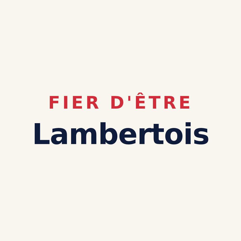 Tasse « Fier d'être Lambertois » — design pour Saint-Lambert-la-Potherie
