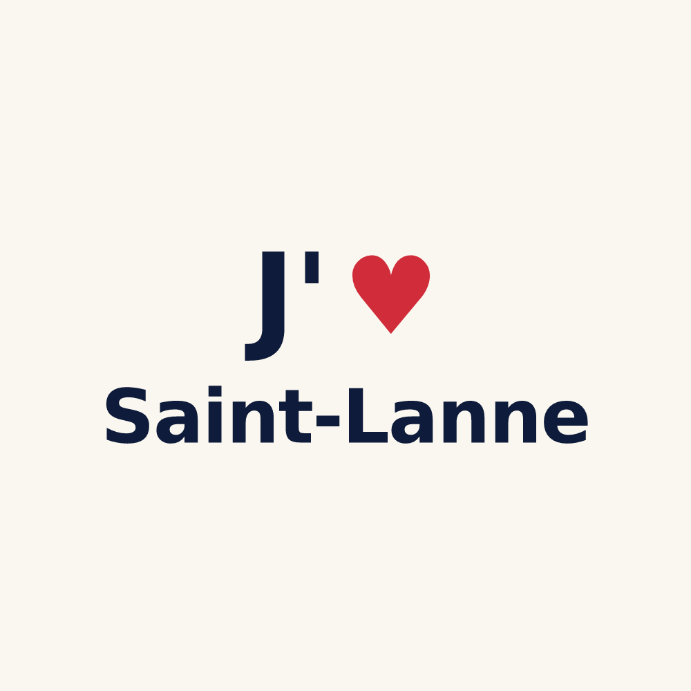 Tasse personnalisée Saint-Lanne — design J'aime Saint-Lanne