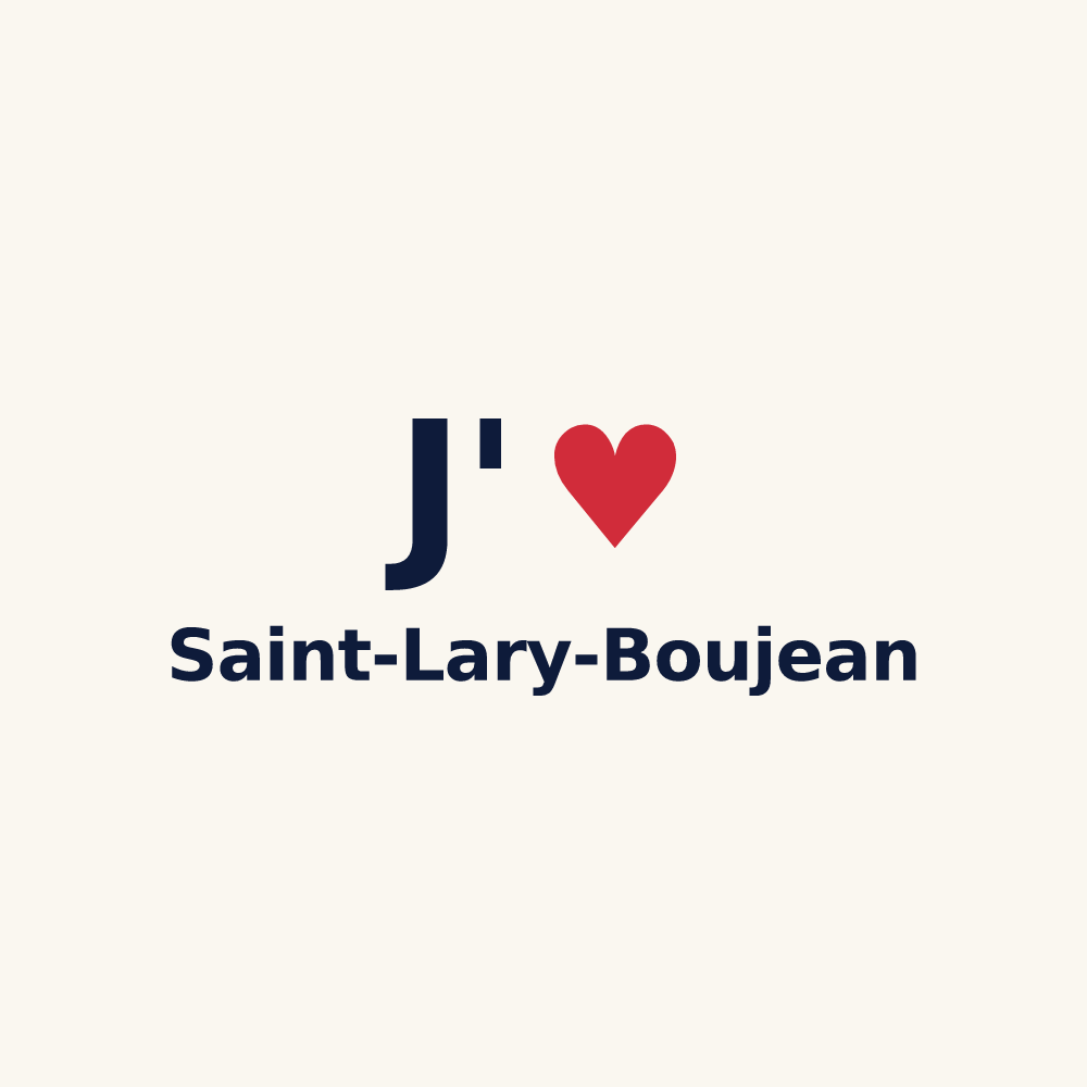 Tasse personnalisée Saint-Lary-Boujean — design « J'aime Saint-Lary-Boujean » imprimé sur la tasse