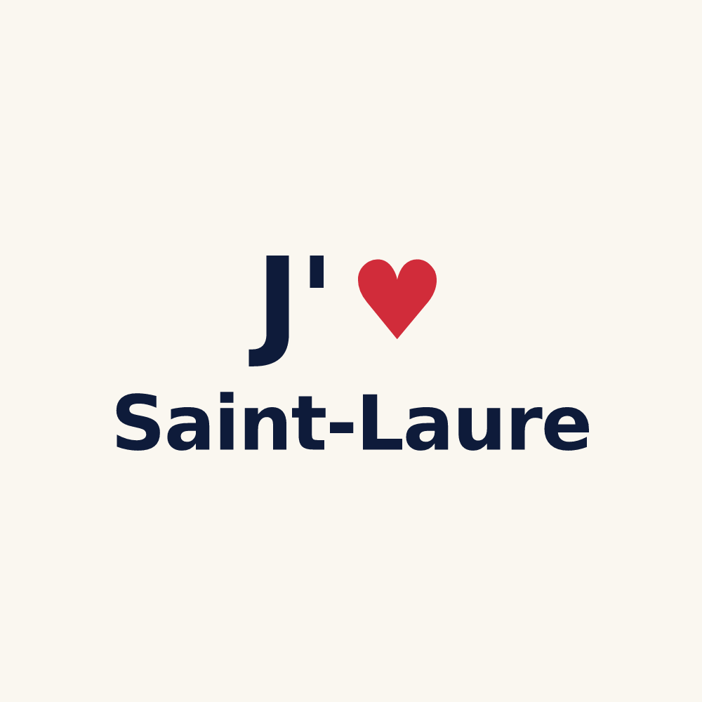 Tasse personnalisée Saint-Laure — design J'aime Saint-Laure