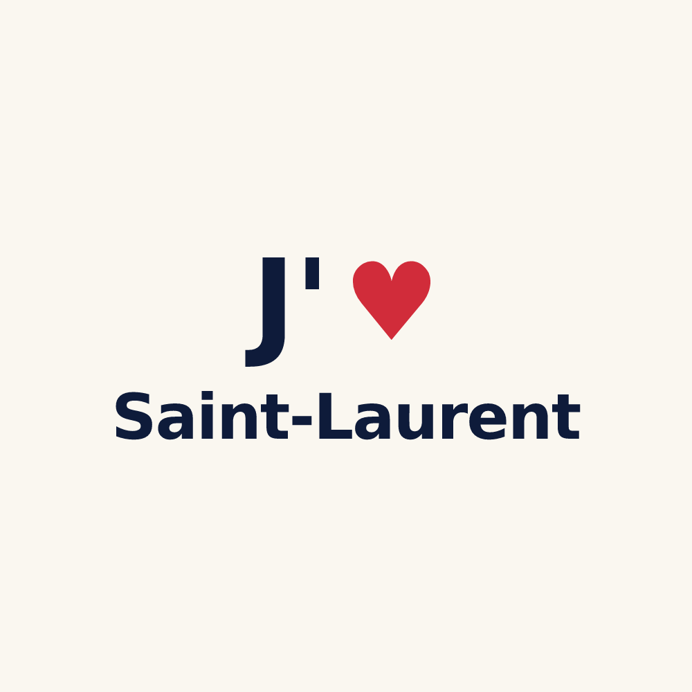 Tasse personnalisée Saint-Laurent — design J'aime Saint-Laurent