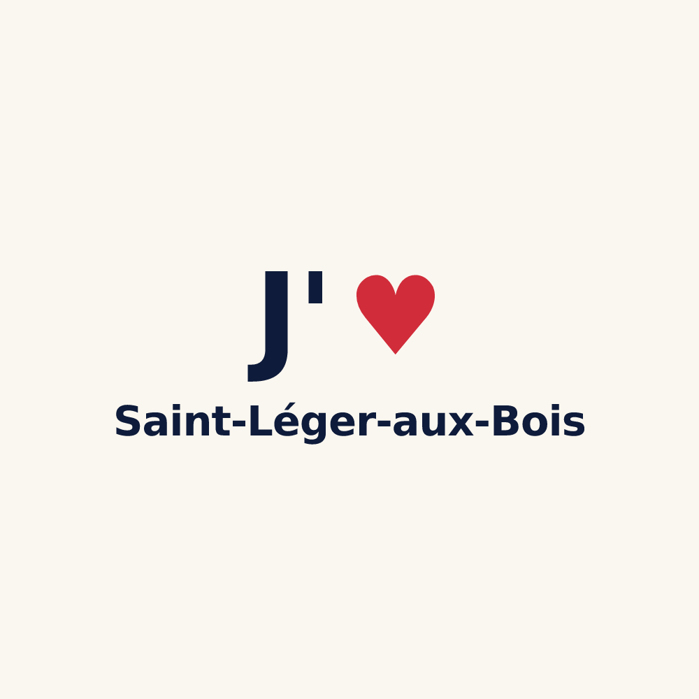Tasse personnalisée Saint-Léger-aux-Bois — design J'aime Saint-Léger-aux-Bois